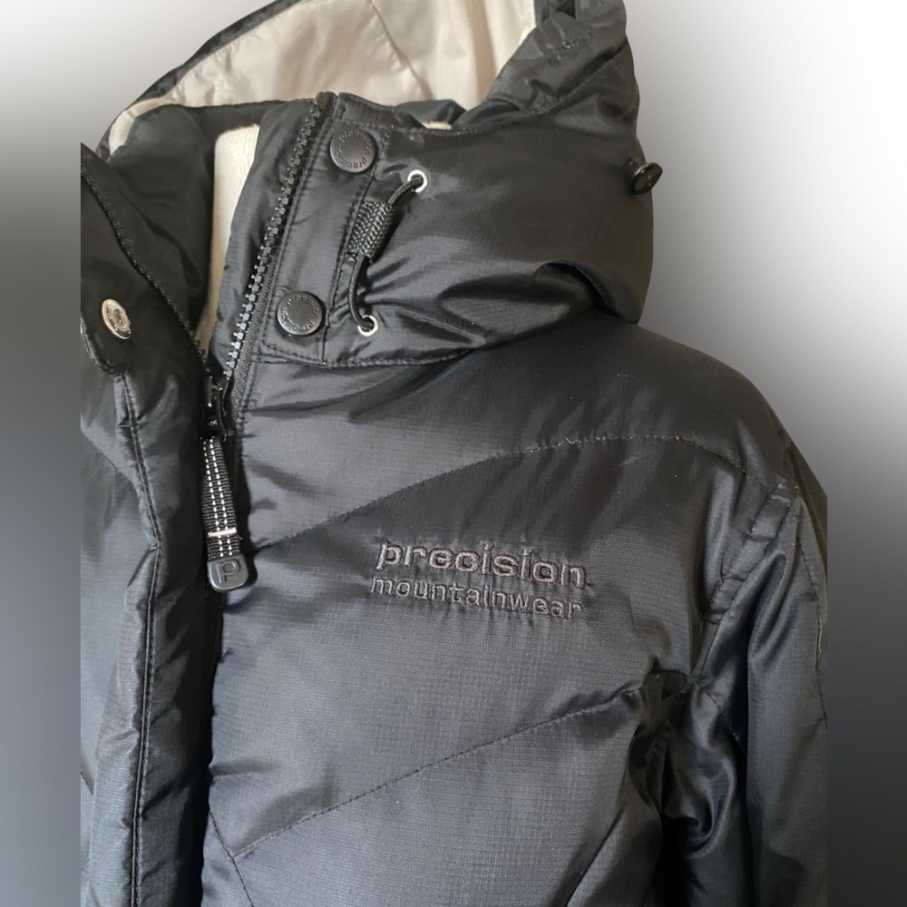 Black Precision Mountainwear Black Coat with Detachable Hood
